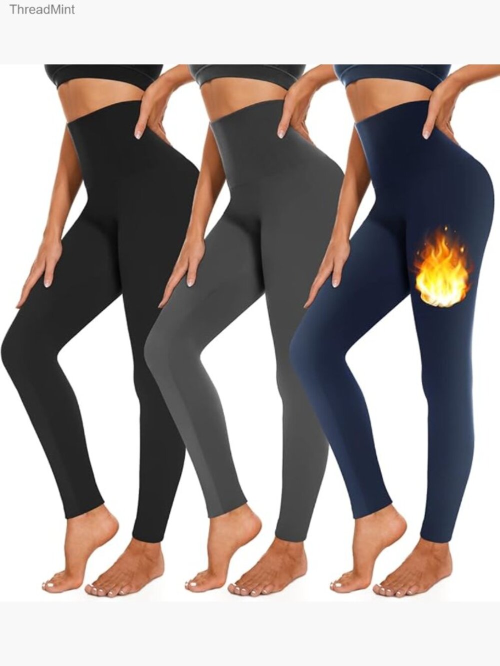 Fleece Lined Leggings High Waisted Warm Winter Yoga Pants for Women Running